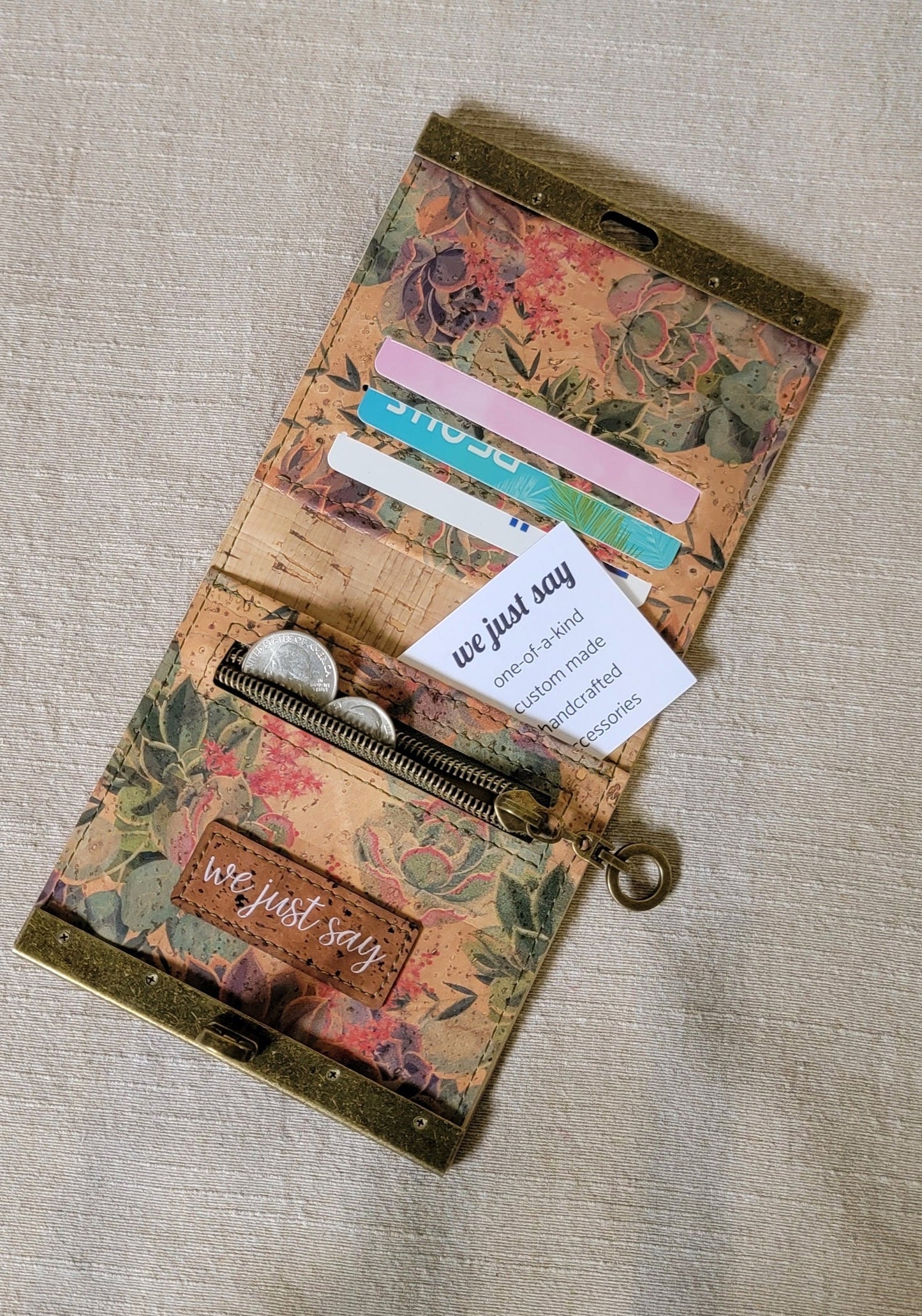 Cork Wallet - Succulents