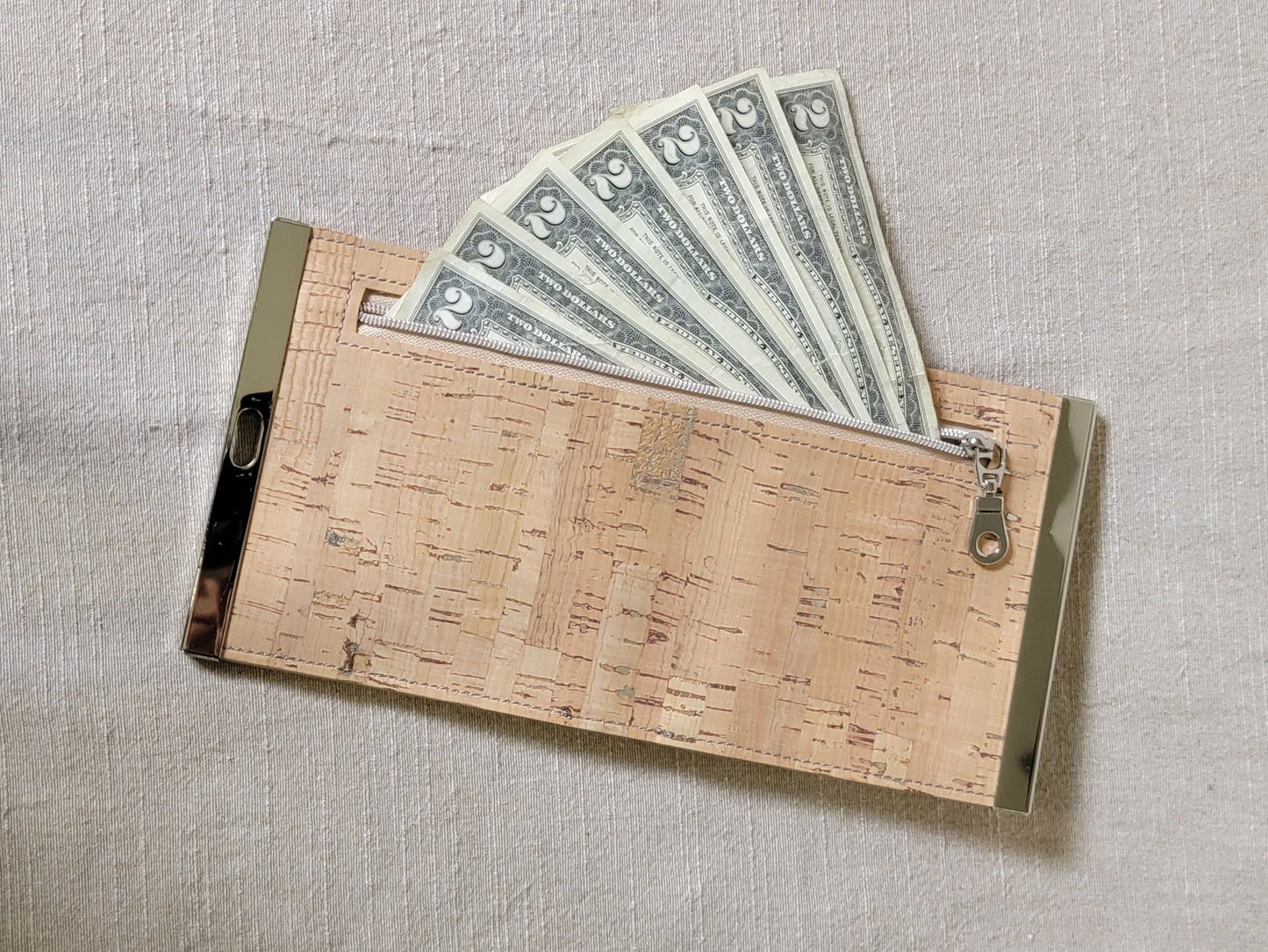 Cork Wallet - Natural/Silver