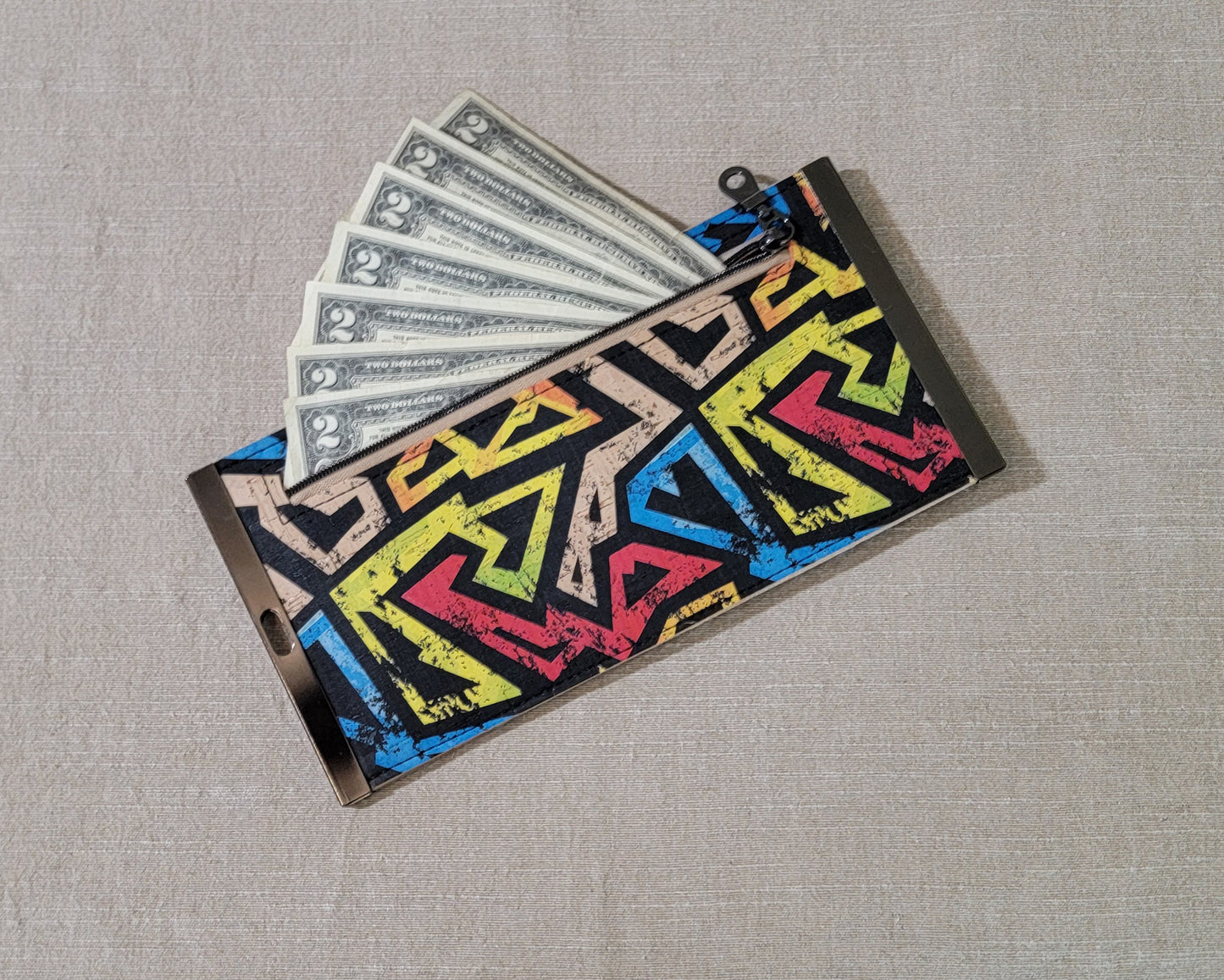Cork Wallet - Geometric Grunge