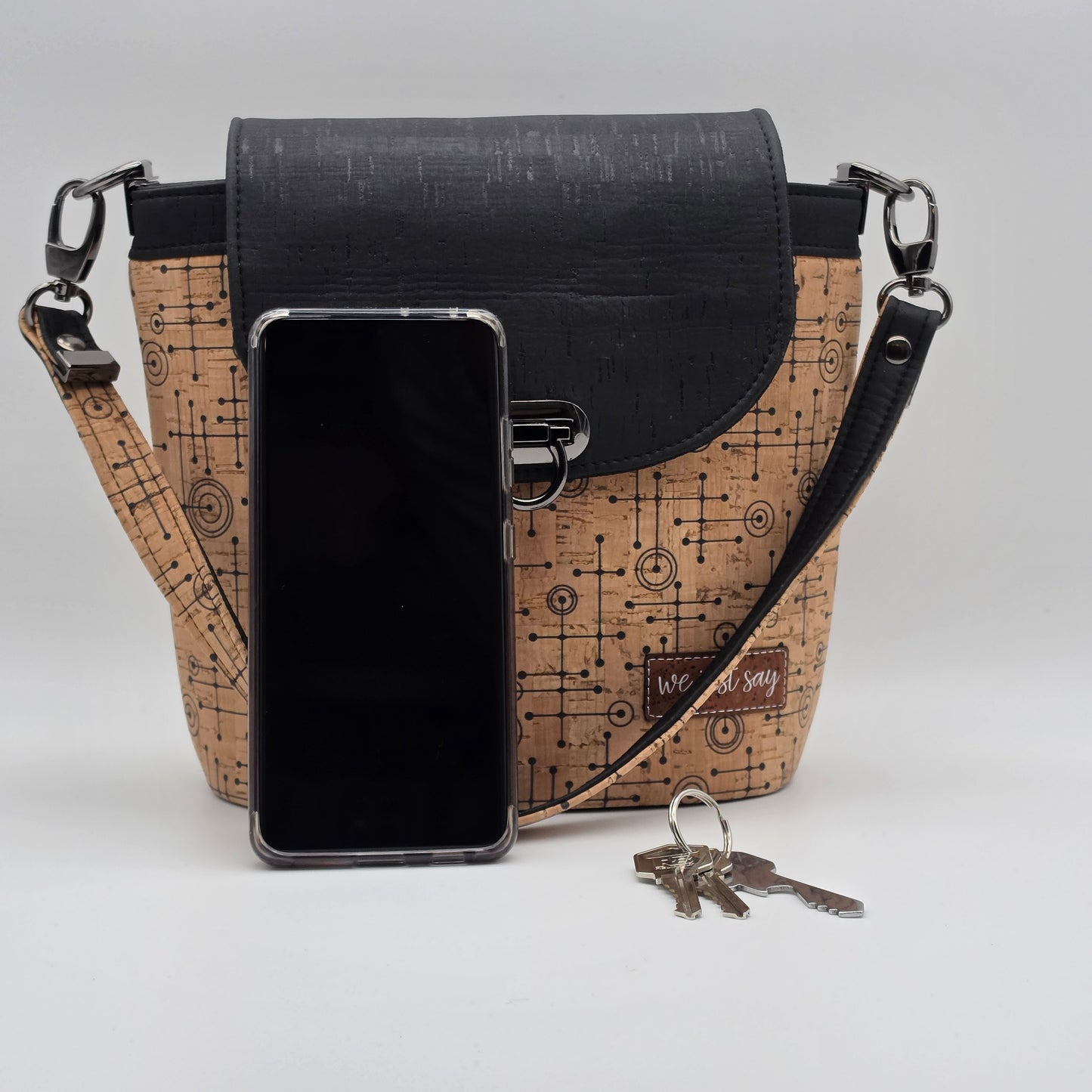 Cork Baby Bucket Bag - 50's Abstract