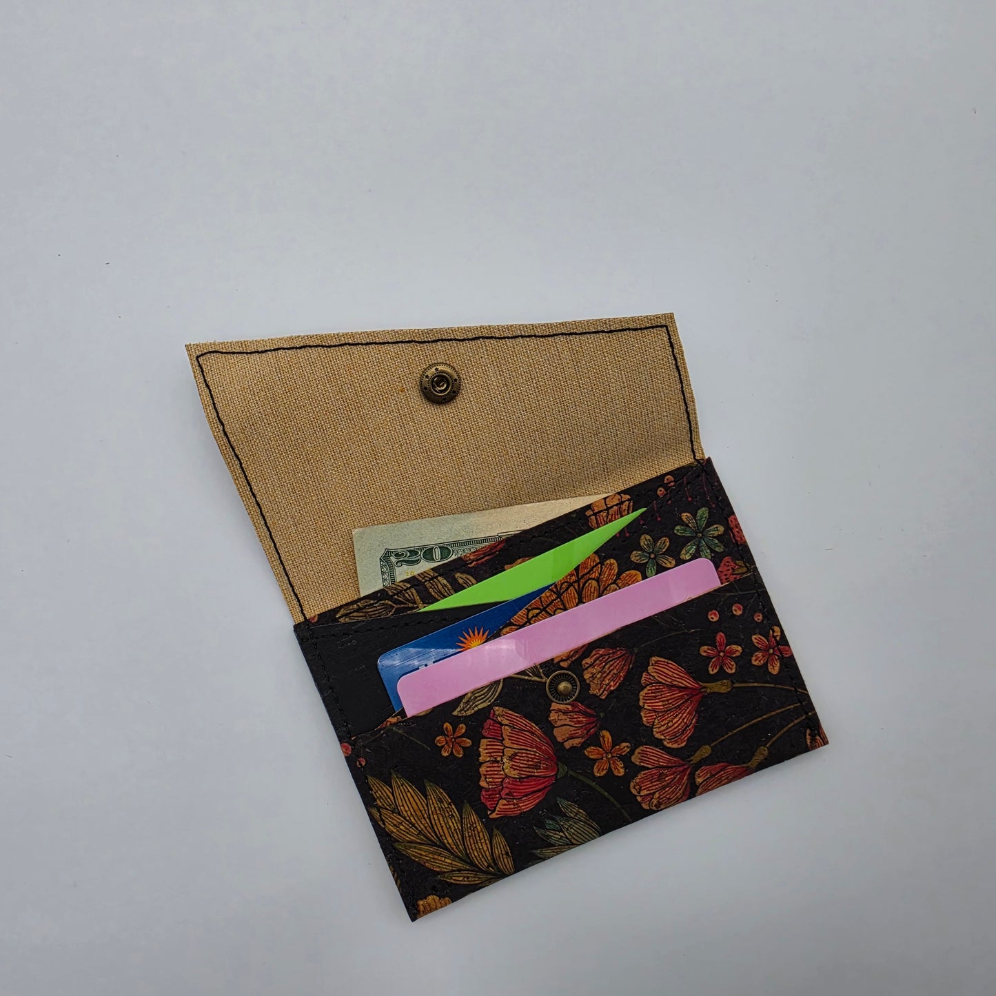 Slim Snap Card Wallet - Fall Floral