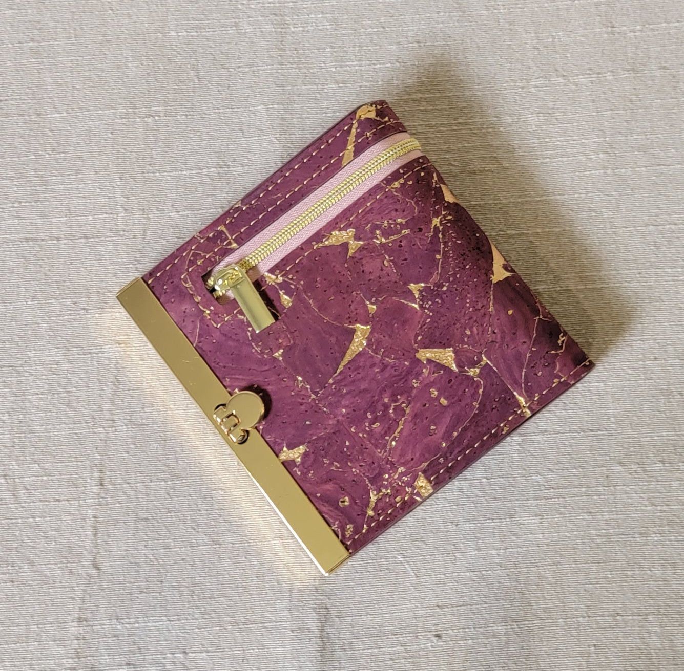 Cork Wallet - Wine/Gold