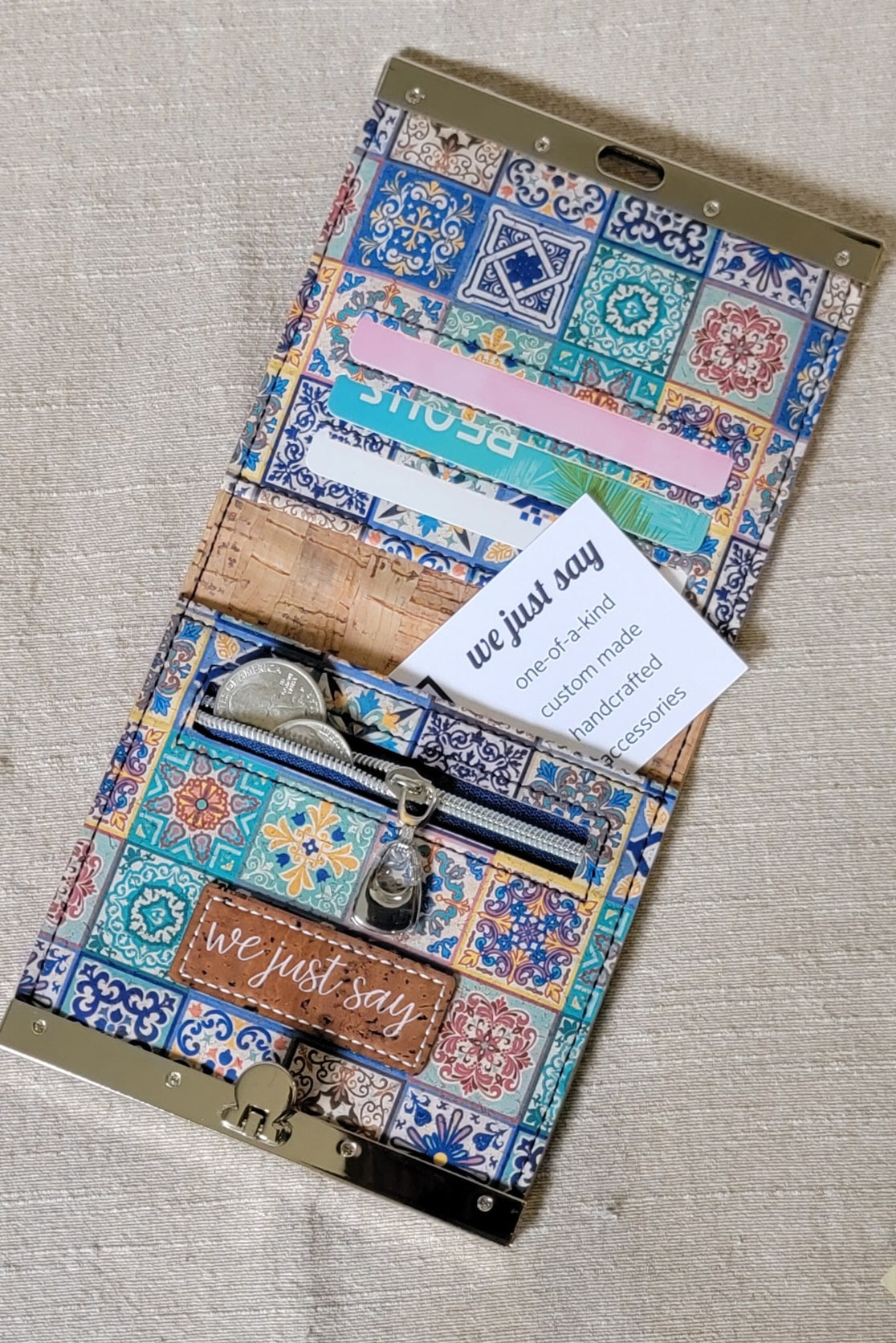 Cork Wallet - Mosaic Tiles