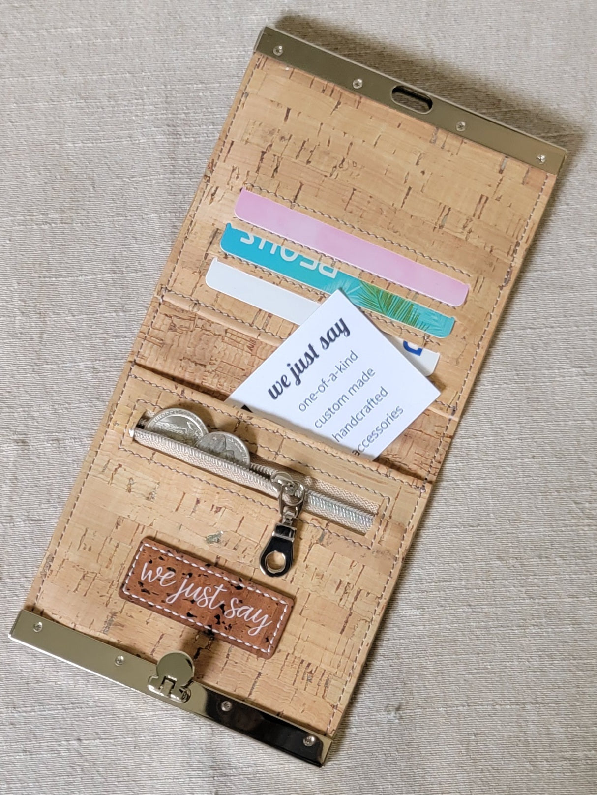 Cork Wallet - Natural/Silver