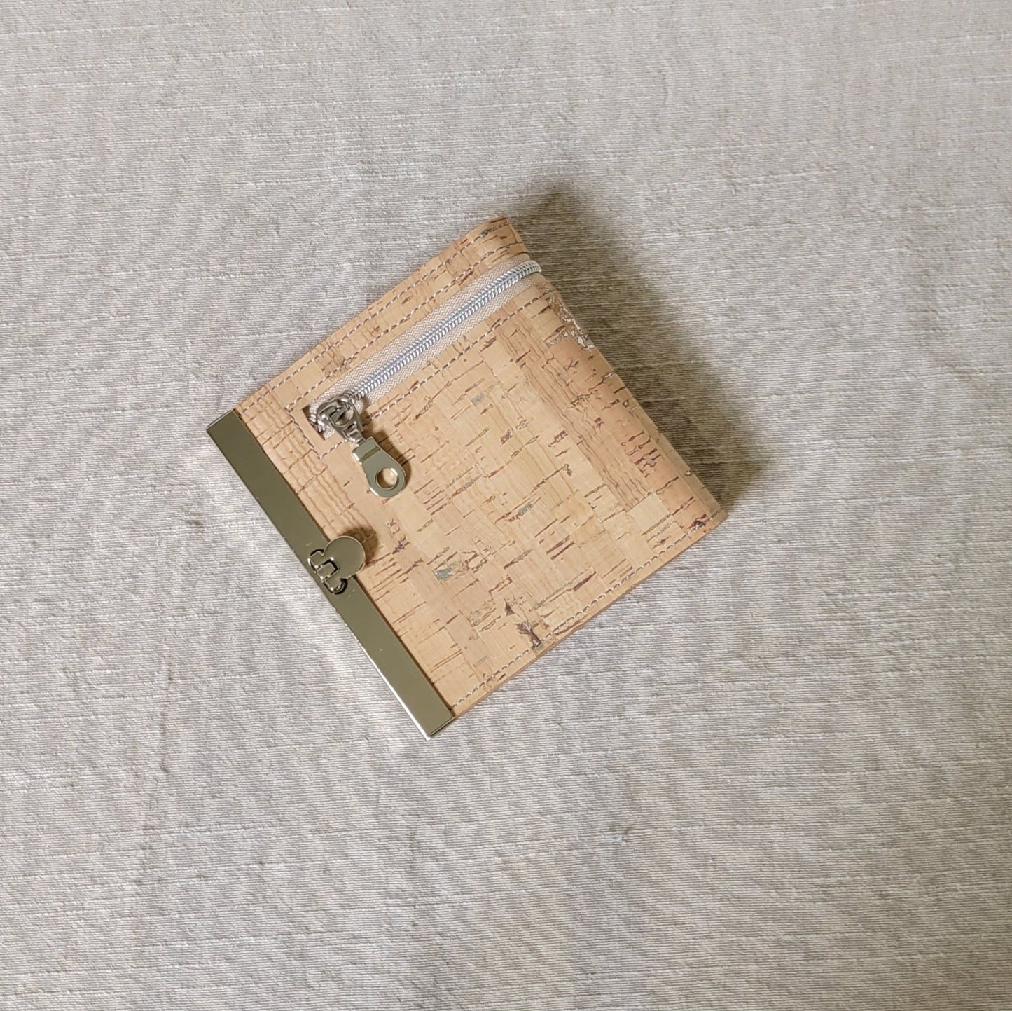 Cork Wallet - Natural/Silver