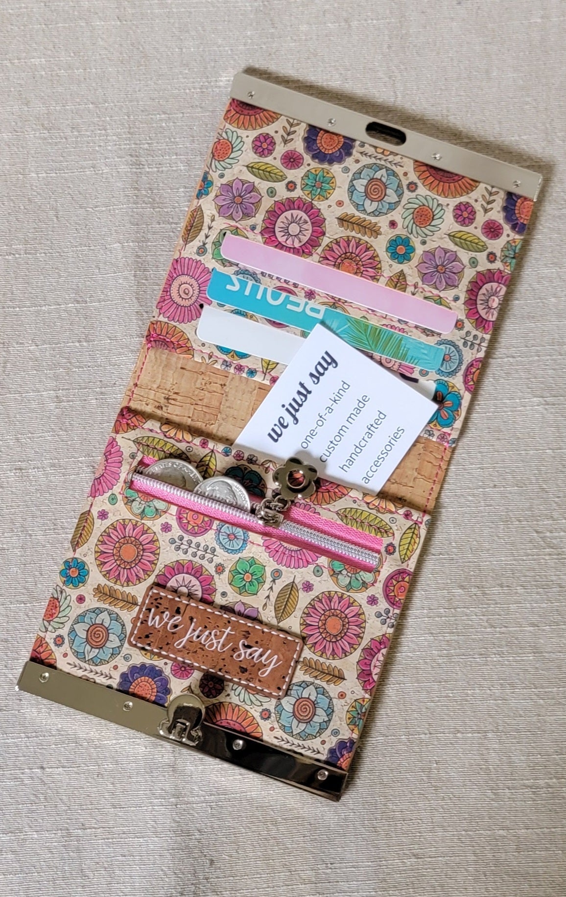 Cork Wallet - Fun Flowers
