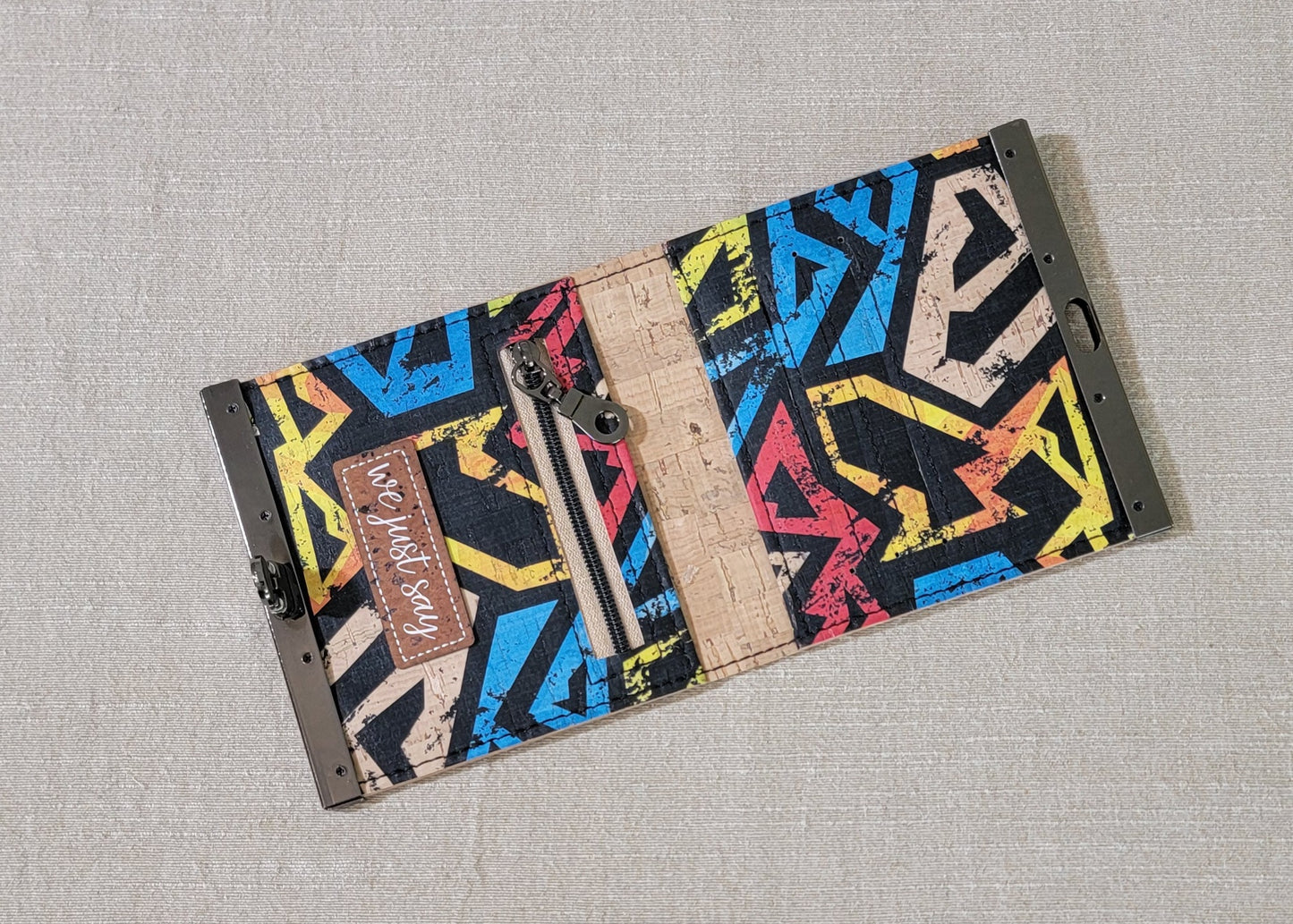 Cork Wallet - Geometric Grunge