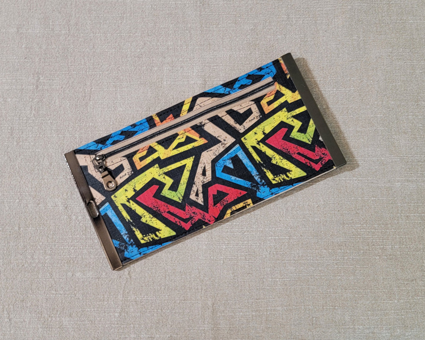 Cork Wallet - Geometric Grunge