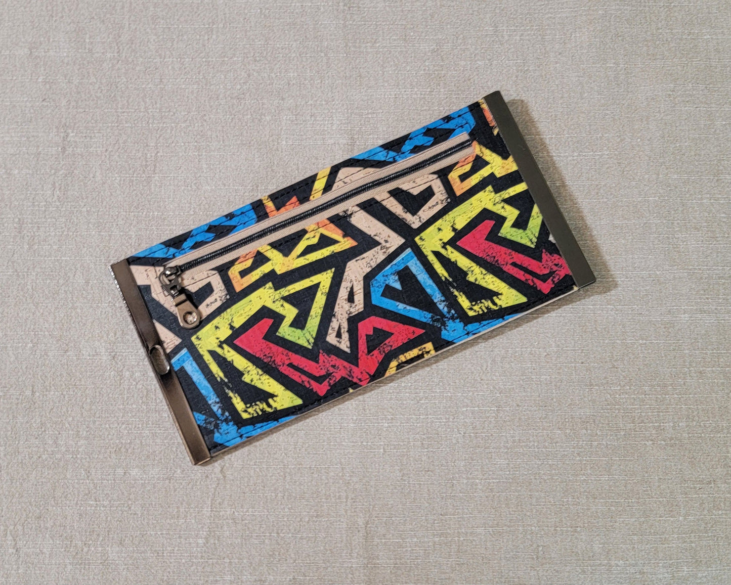 Cork Wallet - Geometric Grunge