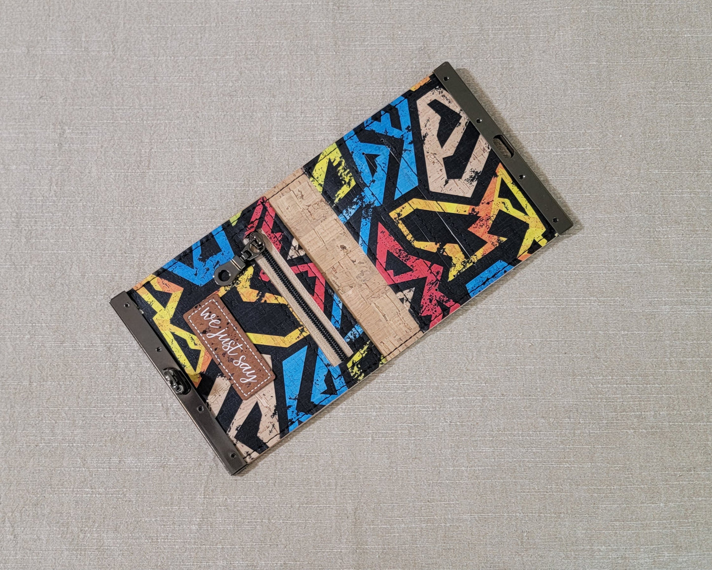 Cork Wallet - Geometric Grunge