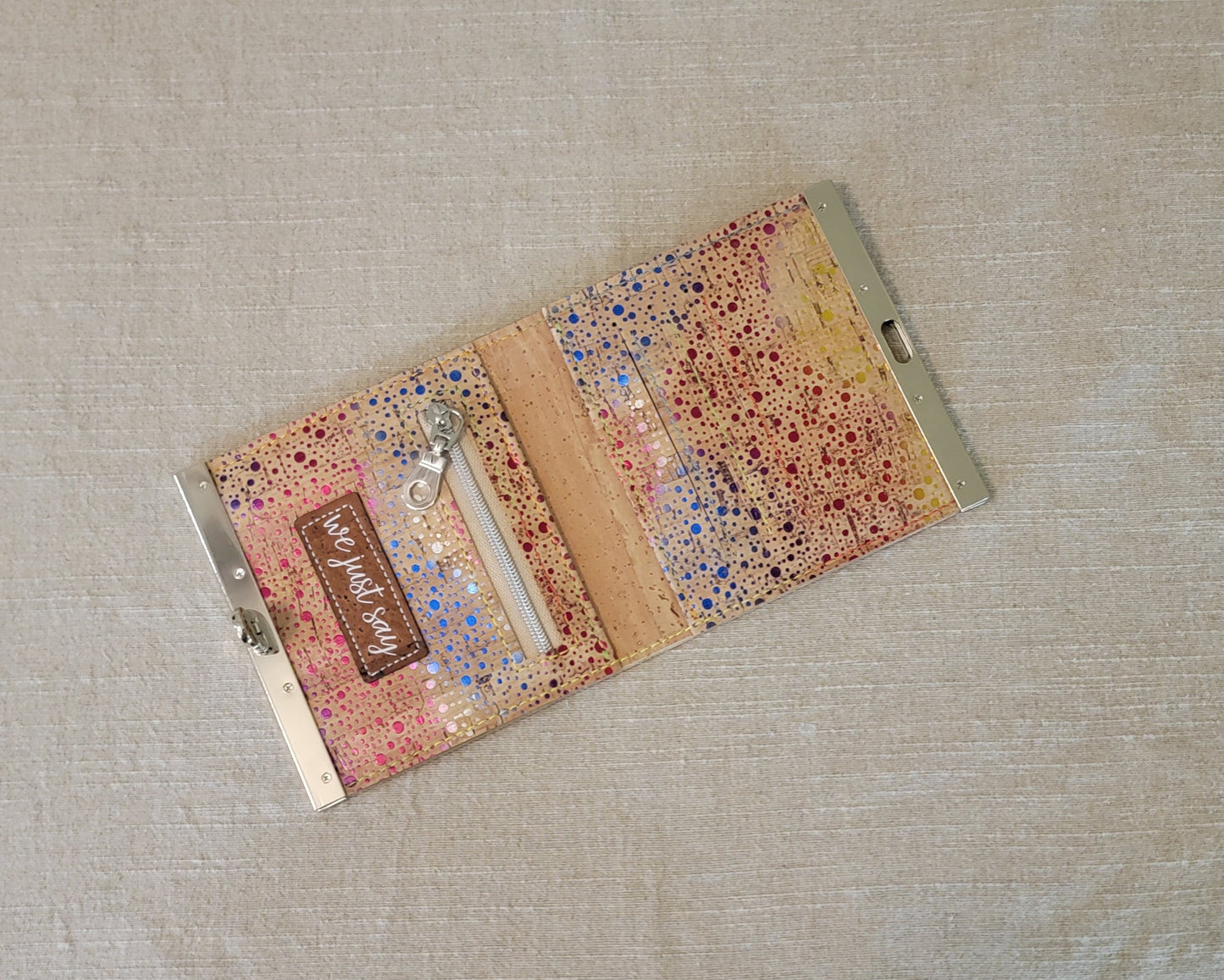 Cork Wallet - Rainbow Speckles