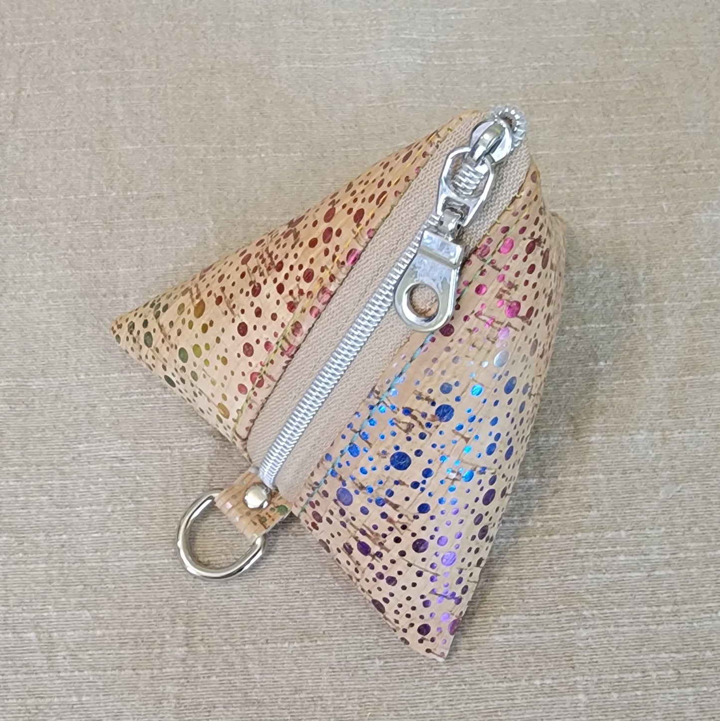 Pyramid Cork Key Keeper - Rainbow Speckles