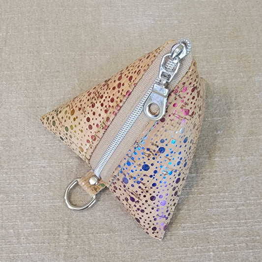 Pyramid Cork Key Keeper - Rainbow Speckles