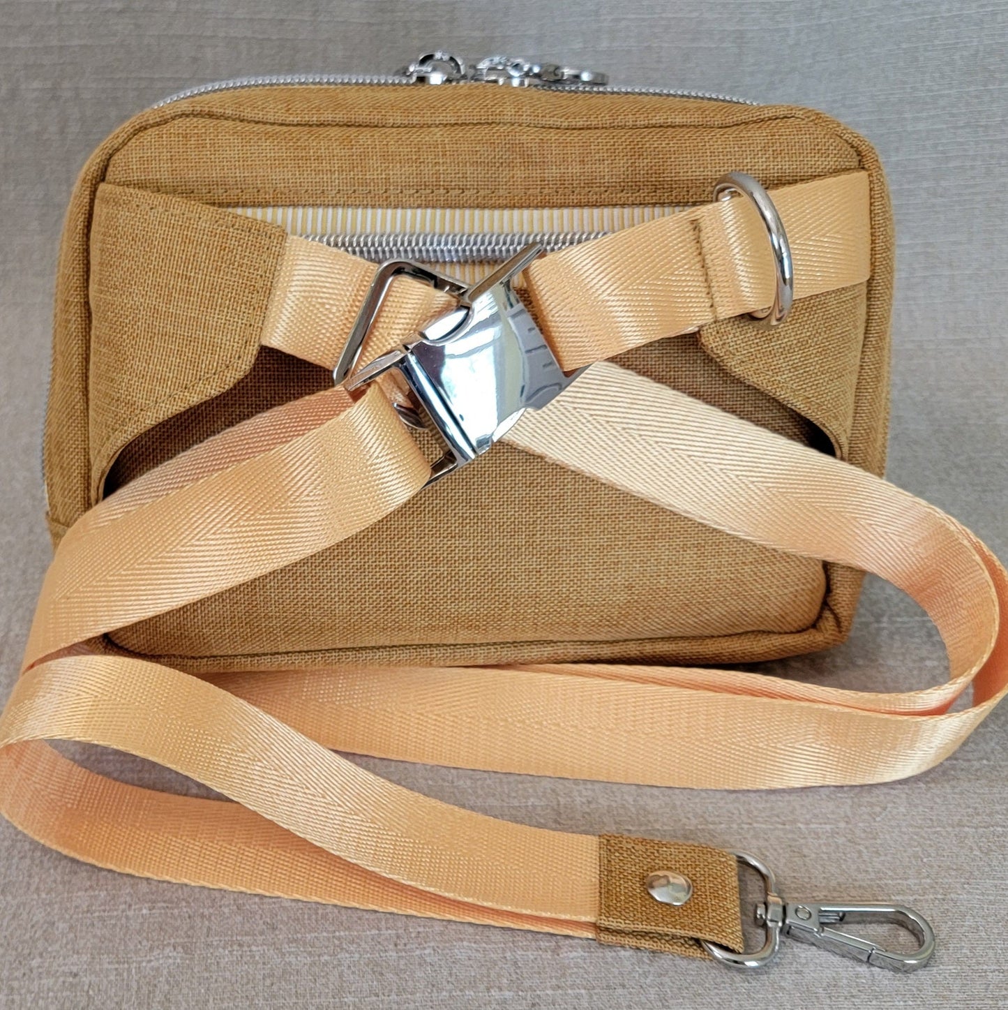 Crossbody Waist Pack - Yellow/Gingham