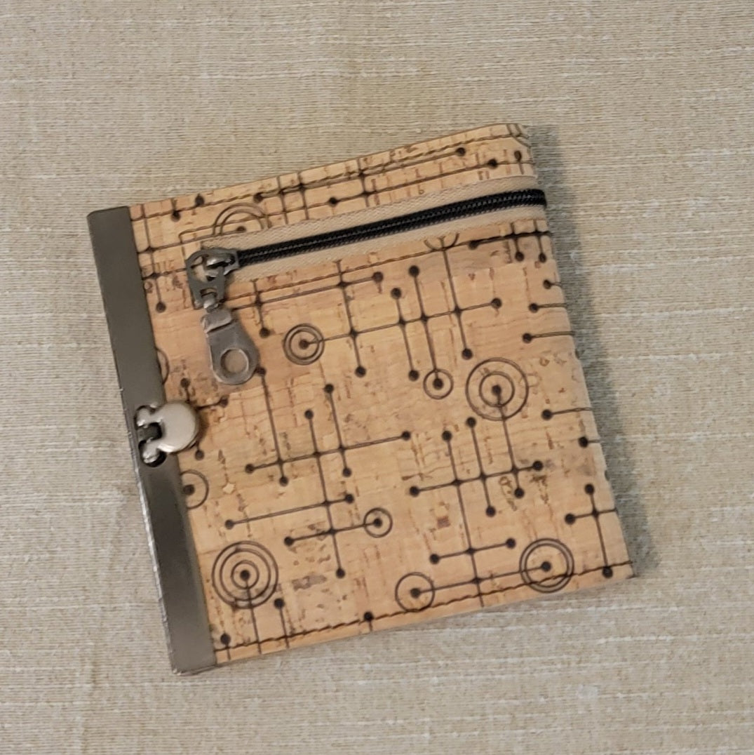 Cork Wallet - 50's Abstract