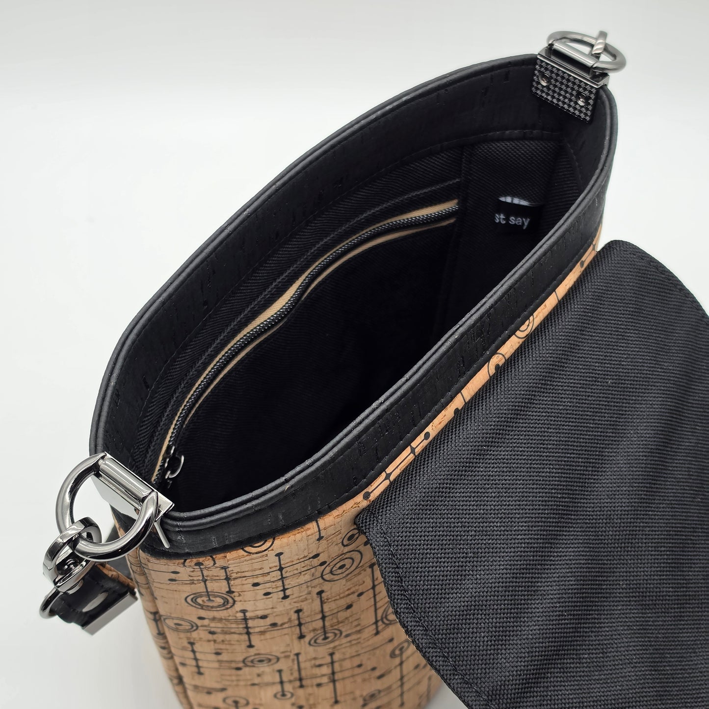 Cork Baby Bucket Bag - 50's Abstract