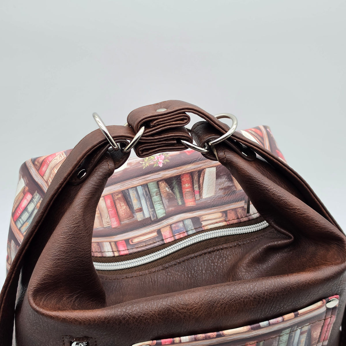 Convertible Bag - Book Shelf print