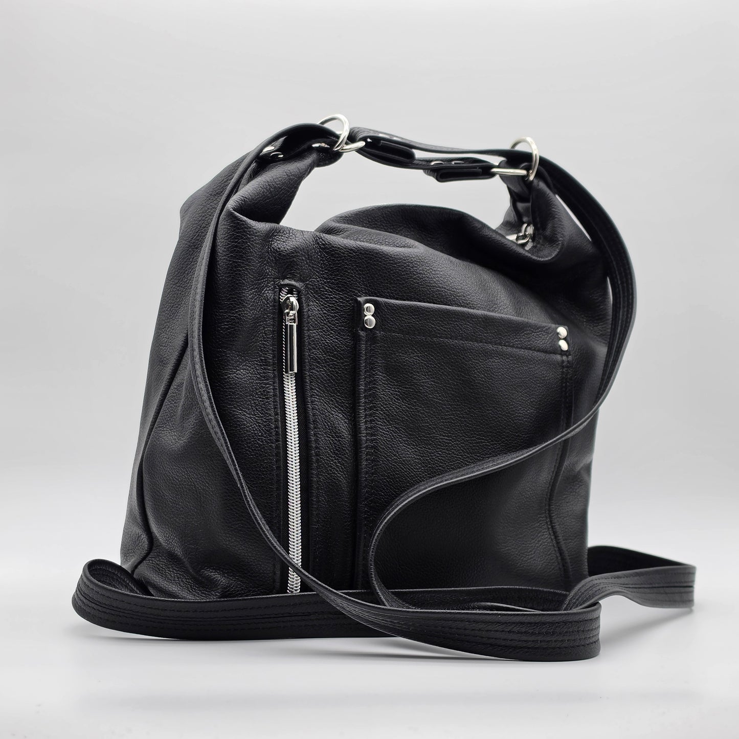 Convertible Bag - Black Leather