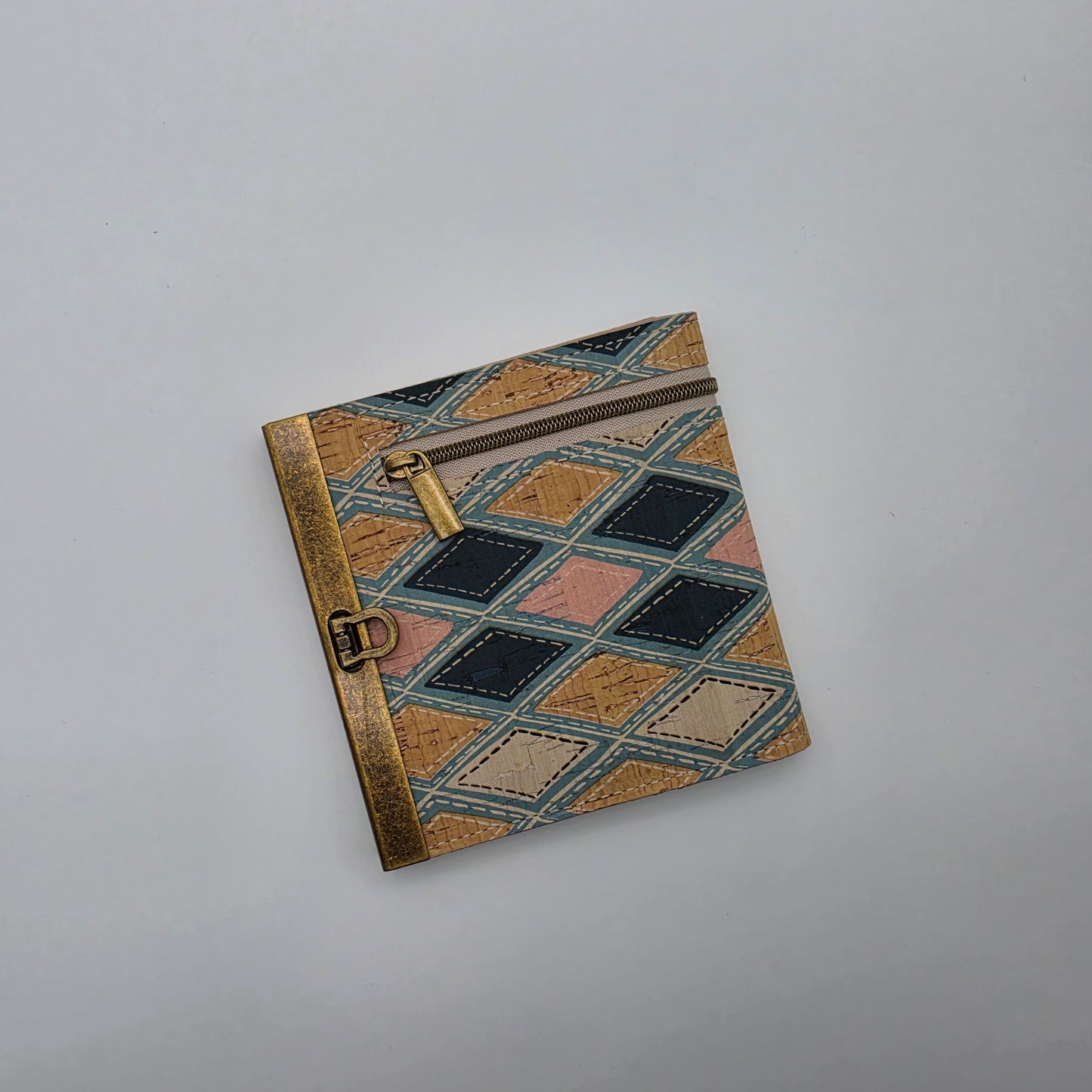 Cork Wallet - Horizontal Diamonds