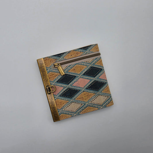 Cork Wallet - Horizontal Diamonds