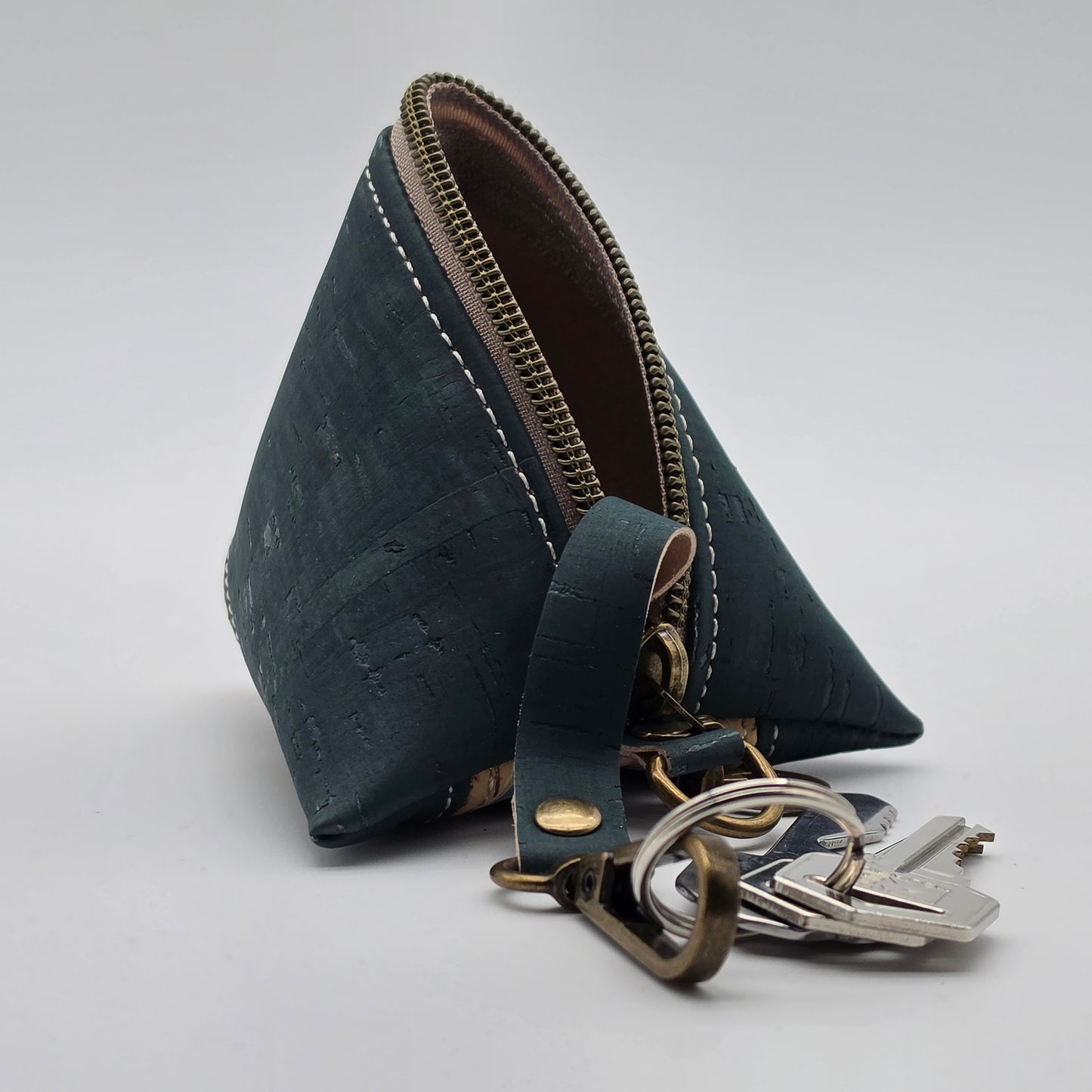 Pyramid Cork Key Keeper - Diamonds and Jade