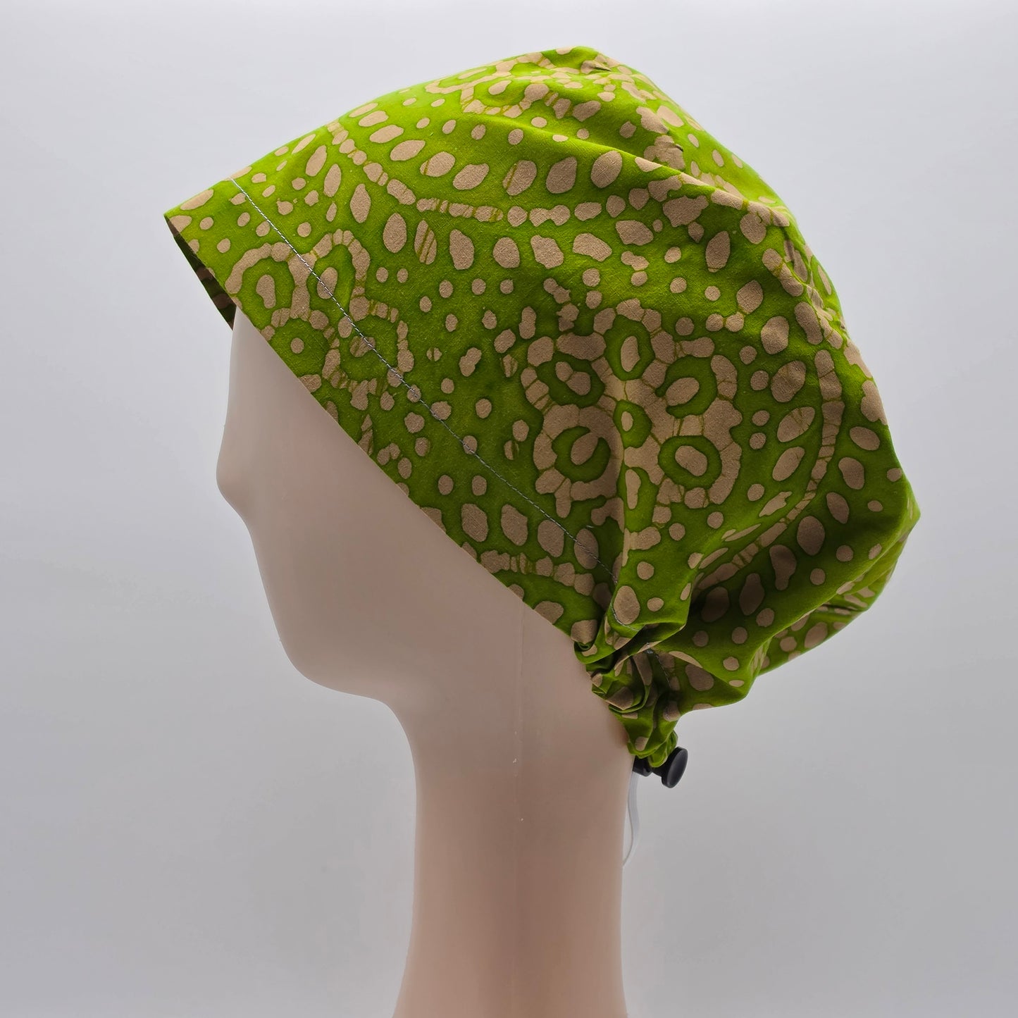 Scrub Cap - Batik Green/Tan