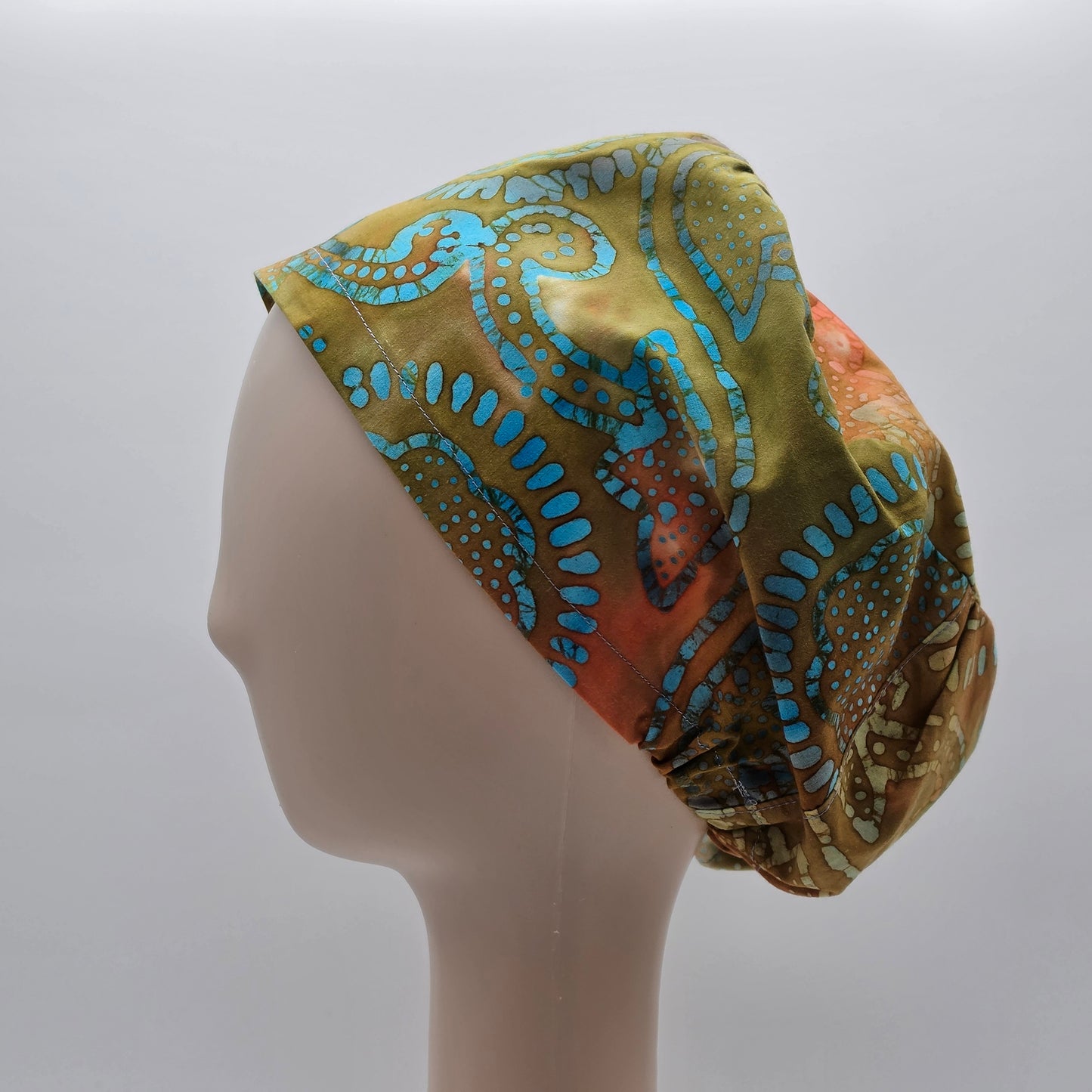 Scrub Cap - Batik Orange