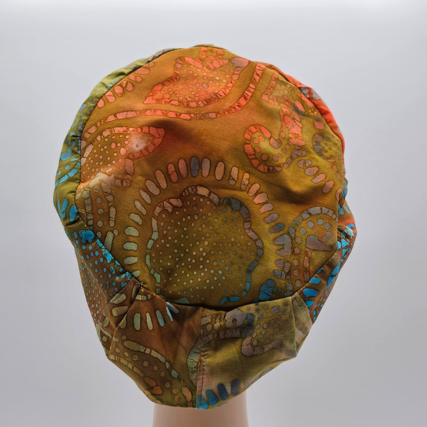 Scrub Cap - Batik Orange