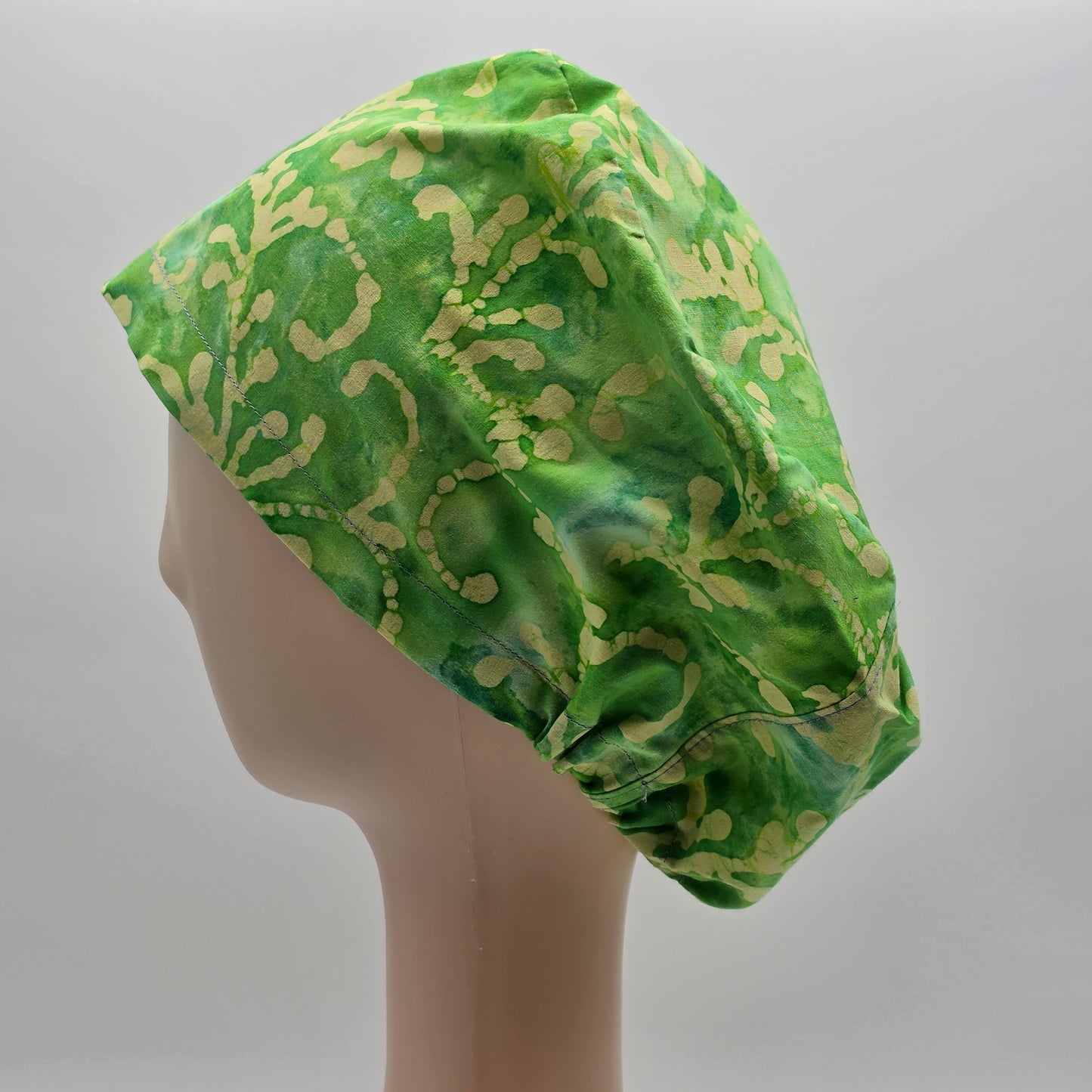 Scrub Cap - Batik Green/Yellow