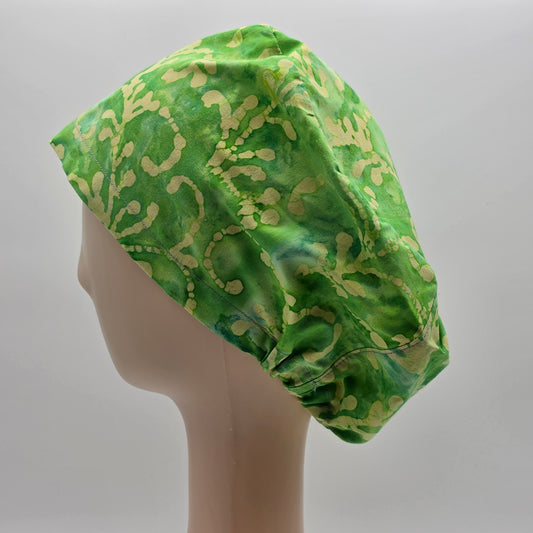 Scrub Cap - Batik Green/Yellow