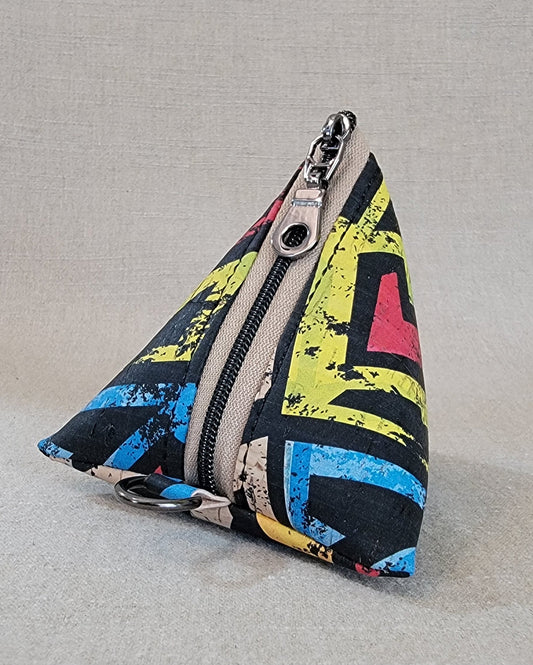 Pyramid Cork Key Keeper - Geometric Grunge