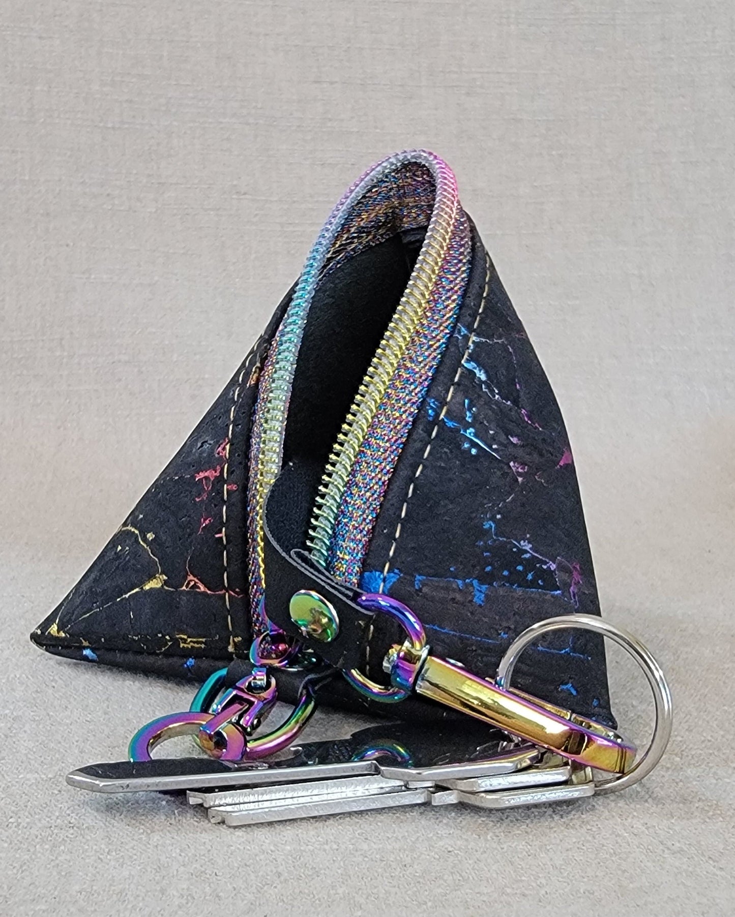 Pyramid Cork Key Keeper - Iridescent