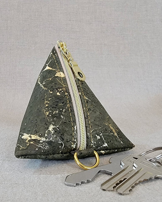Pyramid Cork Key Keeper - Olive/Gold