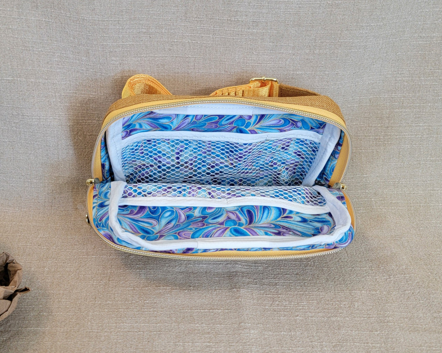 Crossbody Waist Pack - Yellow/Swirl