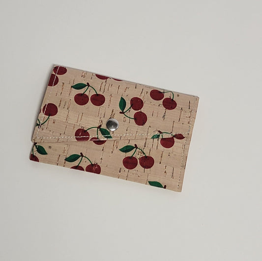 Slim Snap Card Wallet - Cherries