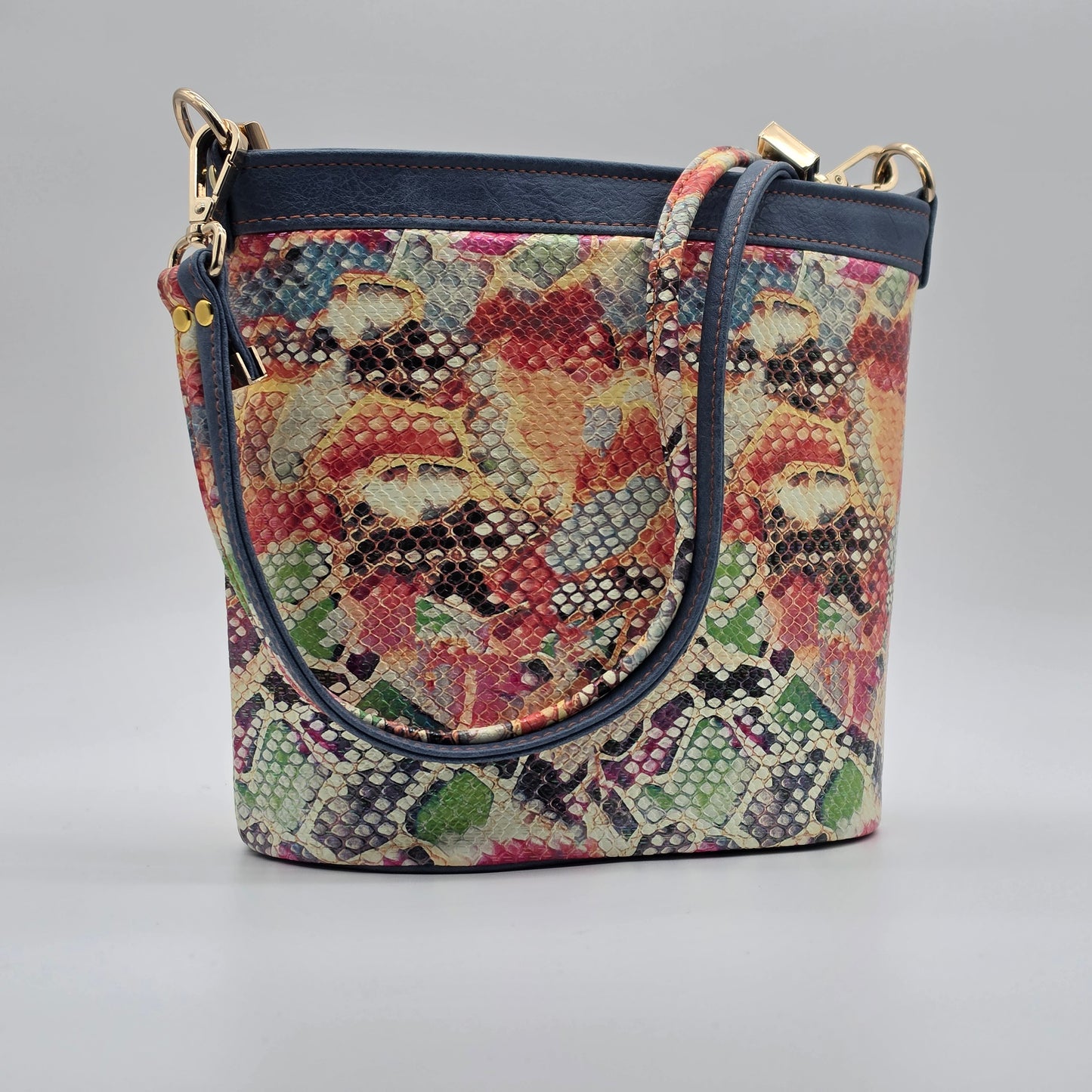 Vinyl Baby Bucket Bag - Multi Snake