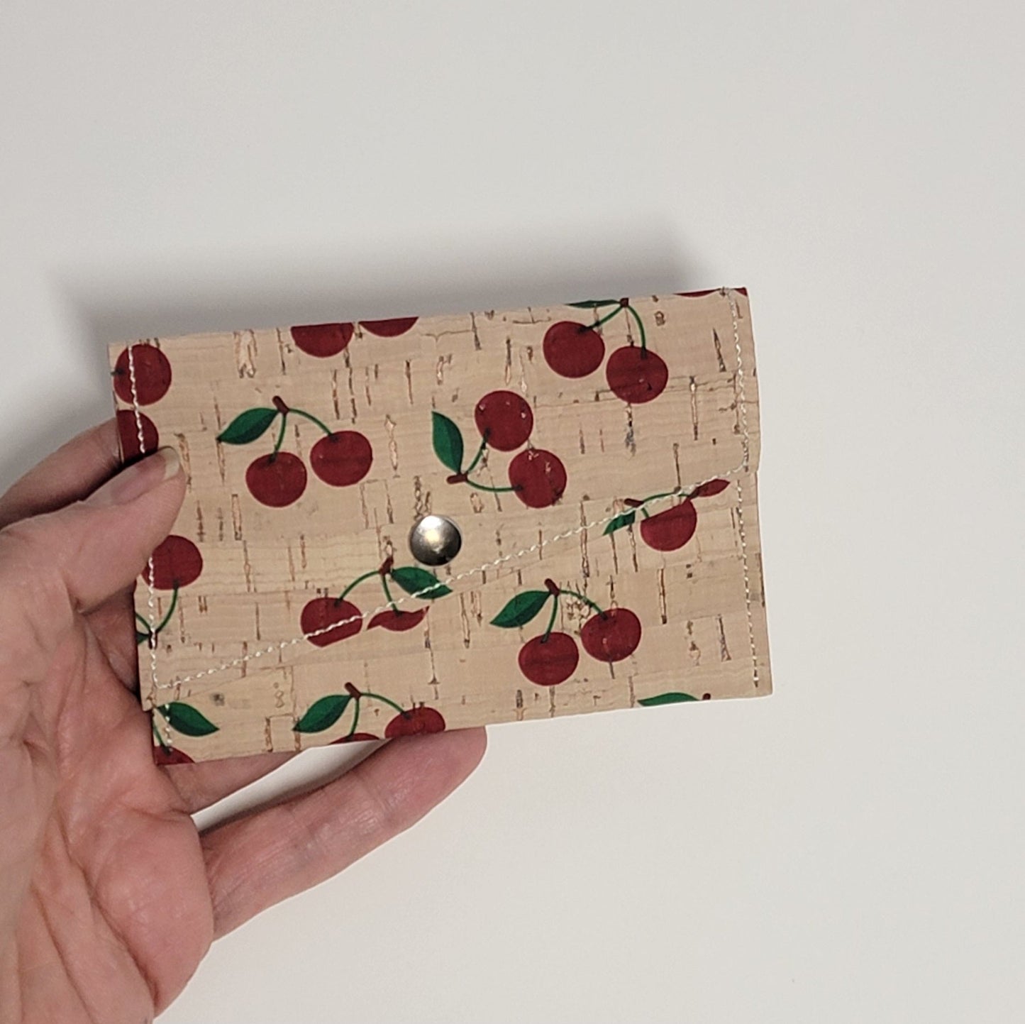 Slim Snap Card Wallet - Cherries