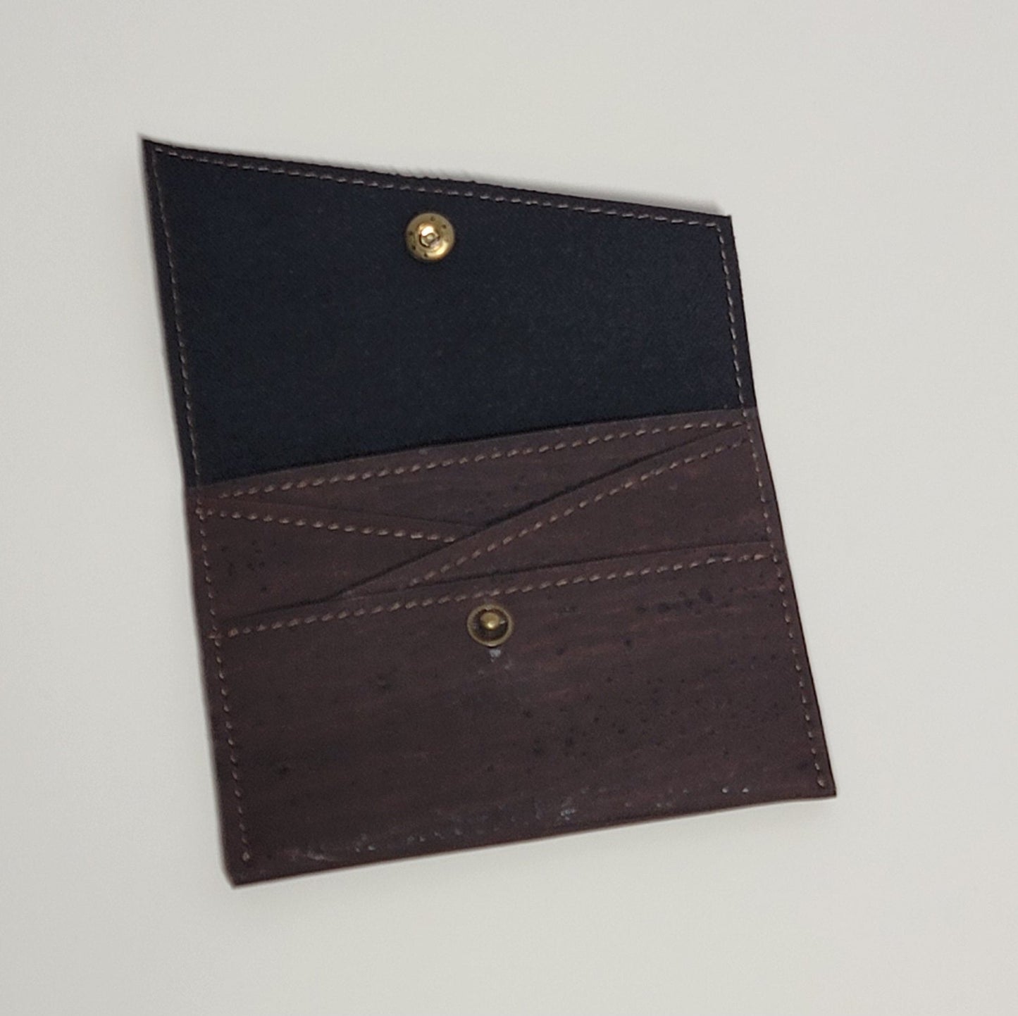 Slim Snap Card Wallet - Brown