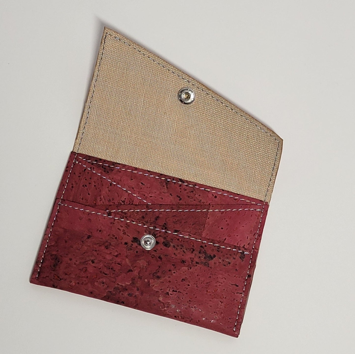 Slim Snap Card Wallet - Dark Pink