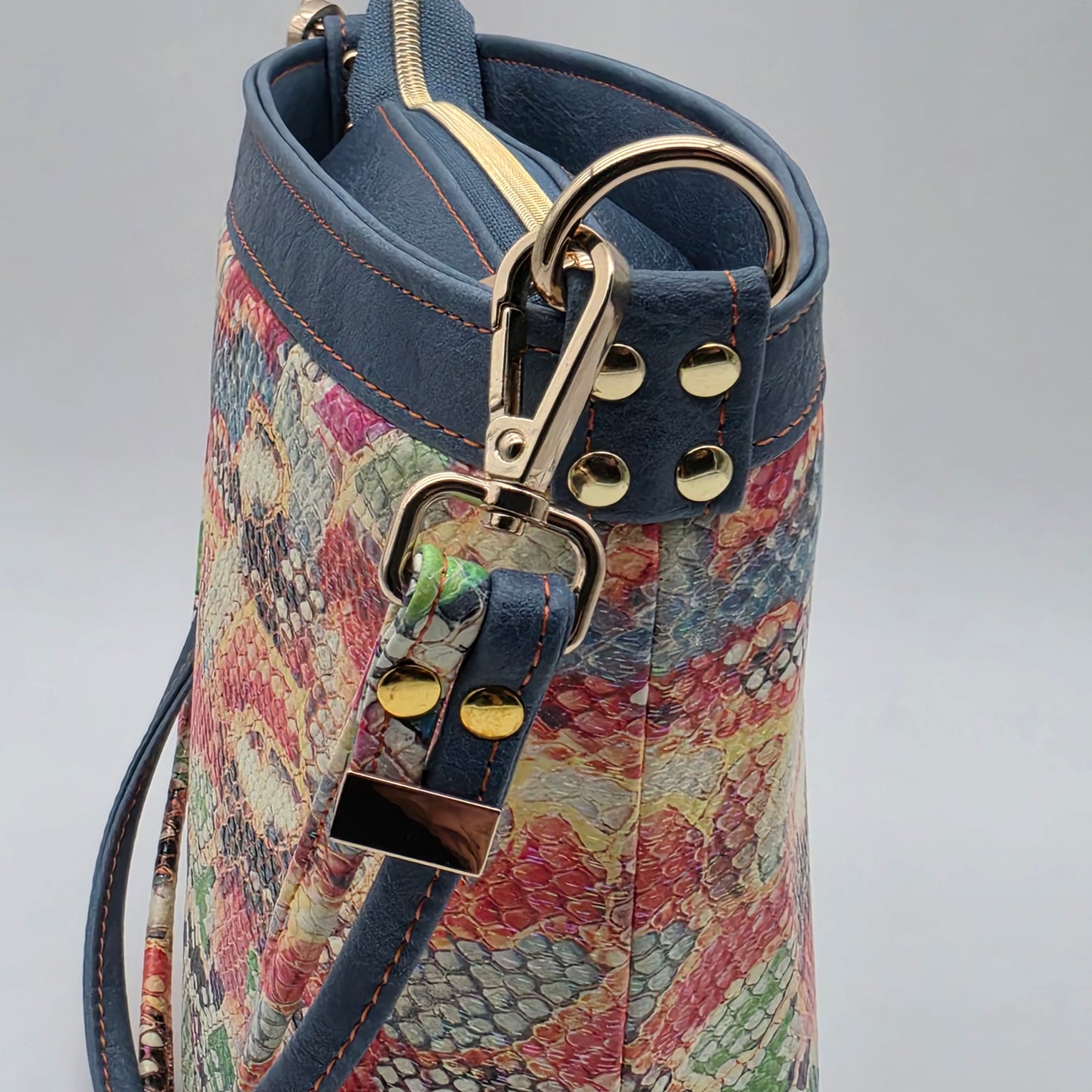Vinyl Baby Bucket Bag - Multi Snake