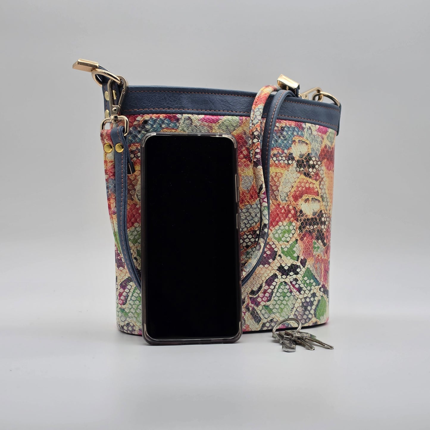Vinyl Baby Bucket Bag - Multi Snake